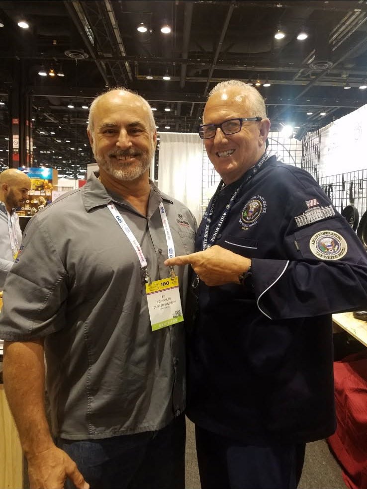 Ed Hamlin sharing The Chef's Grip at a culinary event